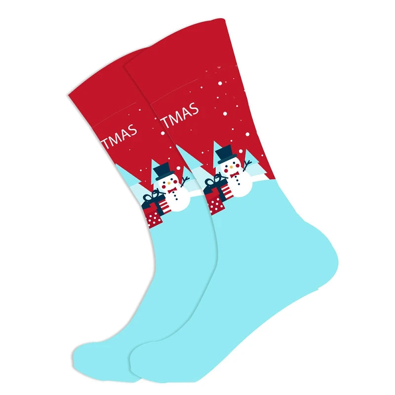 Christmas socks for men cotton winter warm sock unisex new year cartoon elk socks male Santa Claus sox dropshipping
