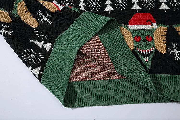 2025 Ugly Christmas Sweater For gift Santa Elf Funny Pullover Womens Mens Jerseys Loose Sweaters Tops Autumn Winter Clothing Top