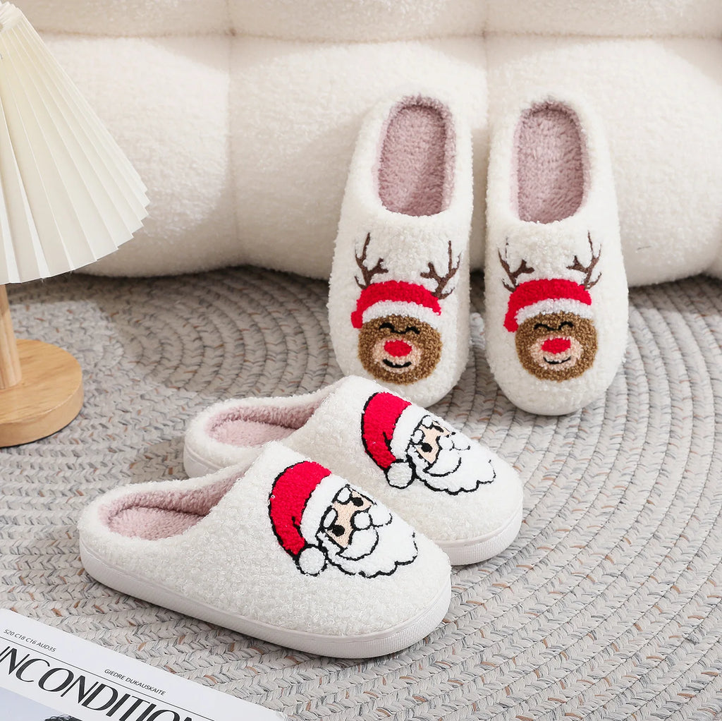 Christmas Bestseller: Grinch Cotton Slippers for Men and Women - Winter Fleece-Lined House Slippers