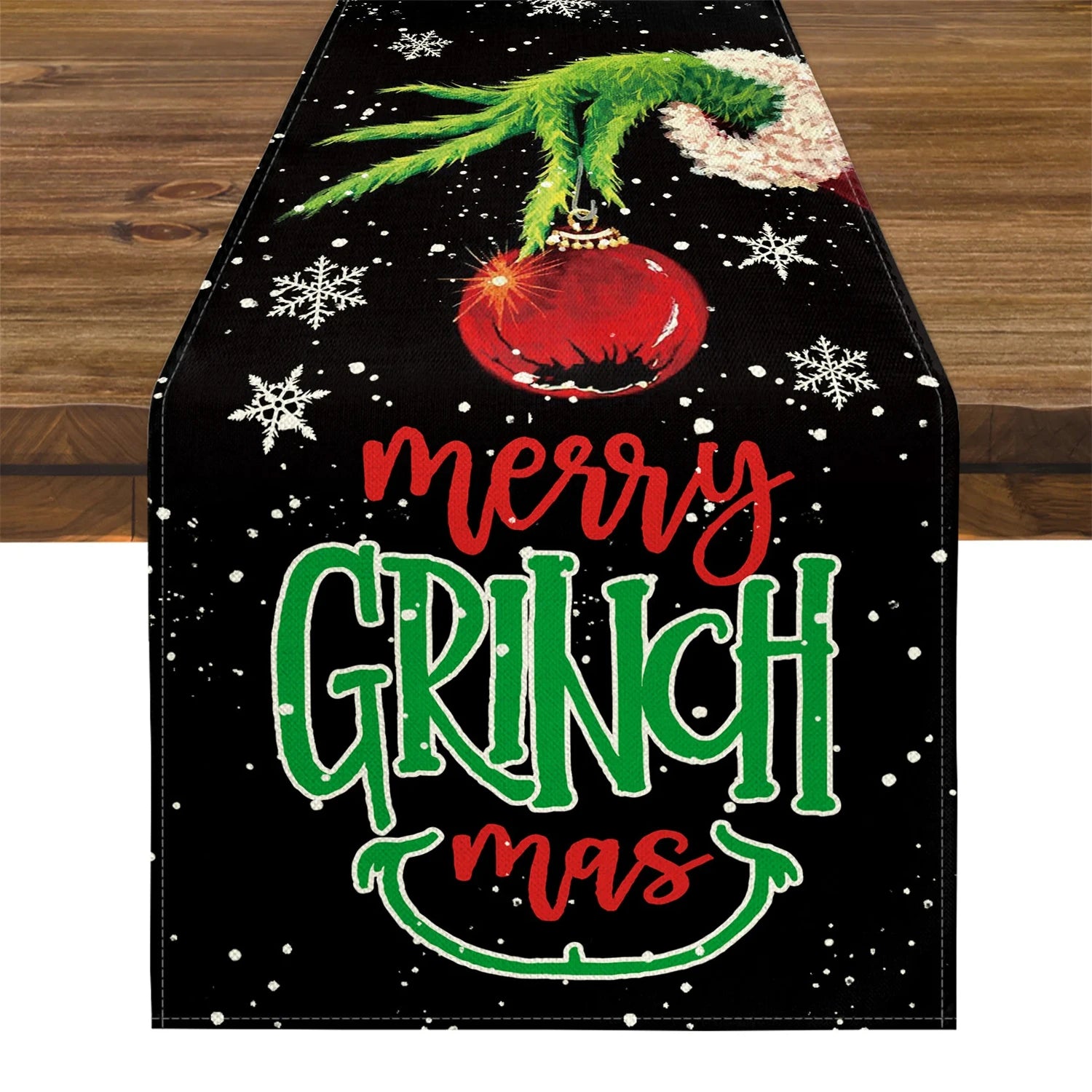 Grinch Table Runner, Christmas Table Runner, Grinchmas Tablecloth, New Year's, Winter, Christmas Decorations, Home Party