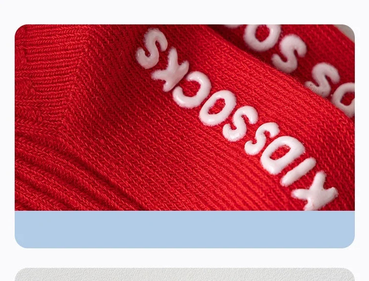 Christmas Baby Socks For Boys Girls Autumn Winter Toddler Anti-slip Floor Socks Children Red Festive Santa Claus Sock 0-3 Years