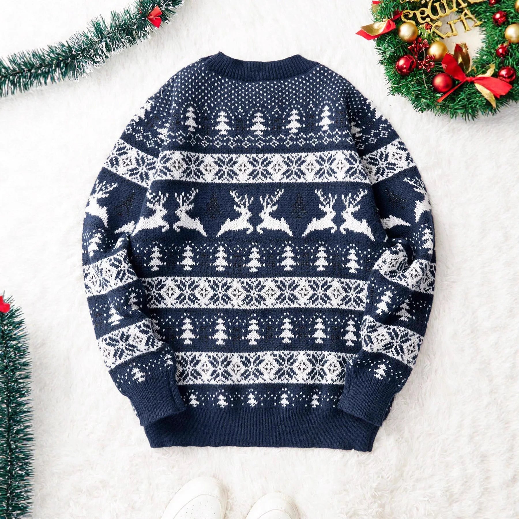 2025 Christmas Sweater Men Xmas Novelty Print Knitwear Funny Holiday Party Cosplay Pullover Jumper for Halloween Mens Clothes