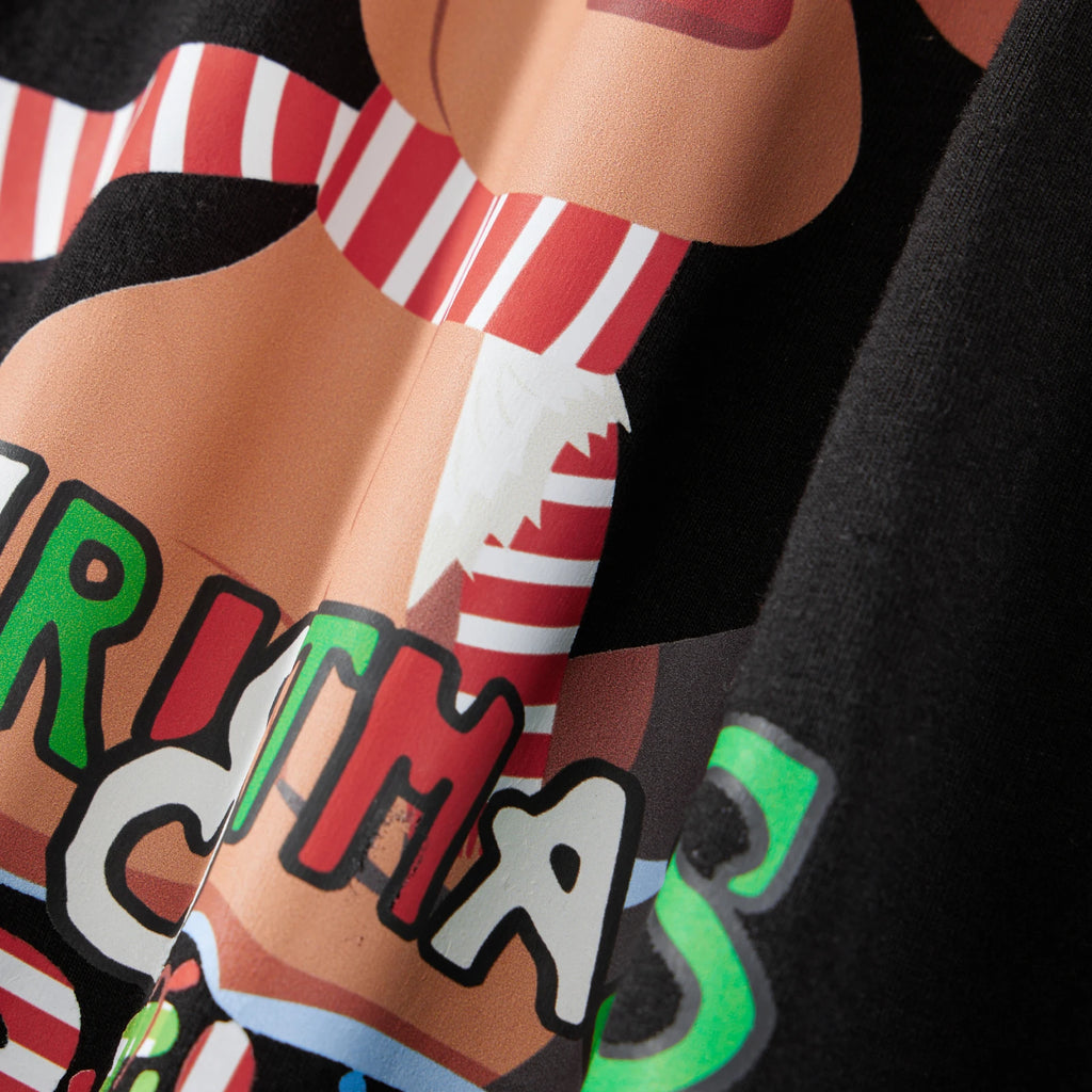 Christmas Pajamas for Family Matching Family Christmas Pajamas Cartoon Print Top + Plaid Pants Matching Sets Xmas Pjs Sleepwear