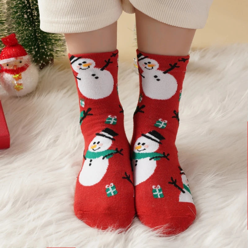 Christmas Socks Cotton Comfortable Fashoin Breathable Middle Tube Sock Casual Funny Warm Gift Hosiery