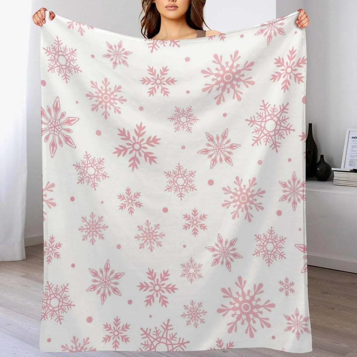 Christmas Blanket Soft Warm Candy Cane Lightweight Flannel Plush Fuzzy Blankets Gift for Women Kids Boys Teens