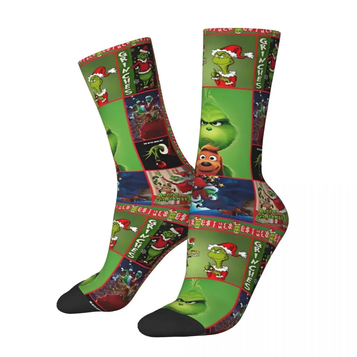 Cartoon Grinchh Xmas Socks Men's Women's Funny Happy Christmas Socks Hip Hop Spring Summer Autumn Winter Socks Gift