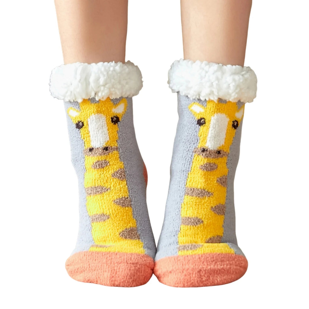 Christmas Fuzzy Slipper Socks Womens Floor Sock Soft Female Shoes Home Indoor Christmas gifts Silicone Non-slip Slipper Socks