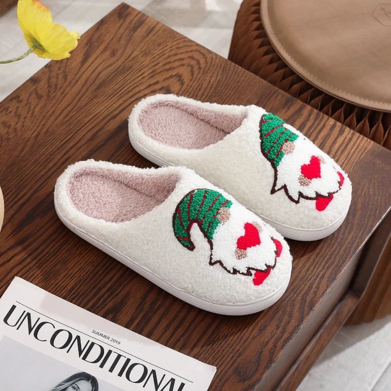 Christmas Bestseller: Grinch Cotton Slippers for Men and Women - Winter Fleece-Lined House Slippers