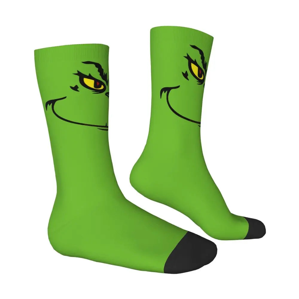 Cartoon Grinchh Xmas Socks Men's Women's Funny Happy Christmas Socks Hip Hop Spring Summer Autumn Winter Socks Gift