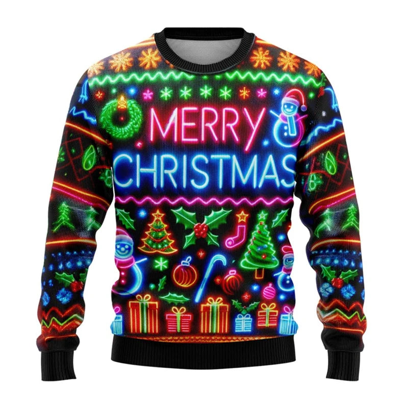 Christmas Ugly Sweater with Snowman Christmas Tree Gift Print Fashion Holiday Party Street Gorgeous Fashion Daily Wear