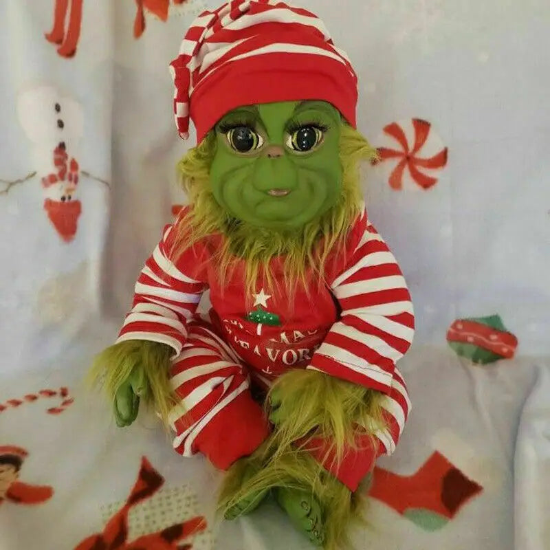 Christmas Grinch Dolls Cute Stuffed Plush Toy Room Decor Desktop Ornament Creative Adorable Holiday Decor Children Gift