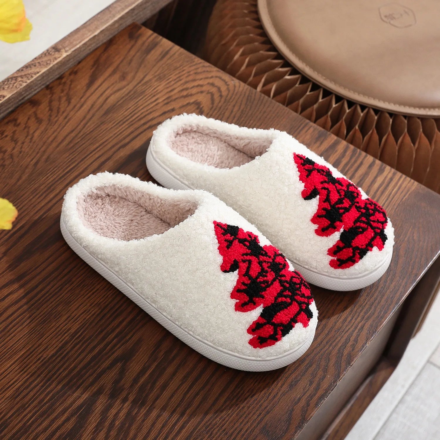 Christmas Bestseller: Grinch Cotton Slippers for Men and Women - Winter Fleece-Lined House Slippers