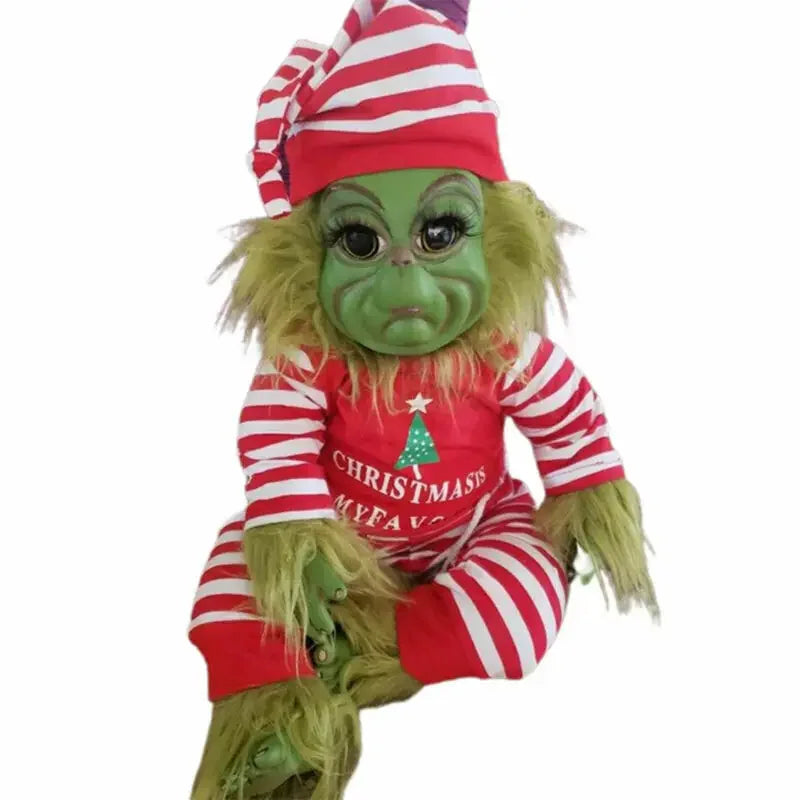 Christmas Grinch Dolls Cute Stuffed Plush Toy Room Decor Desktop Ornament Creative Adorable Holiday Decor Children Gift