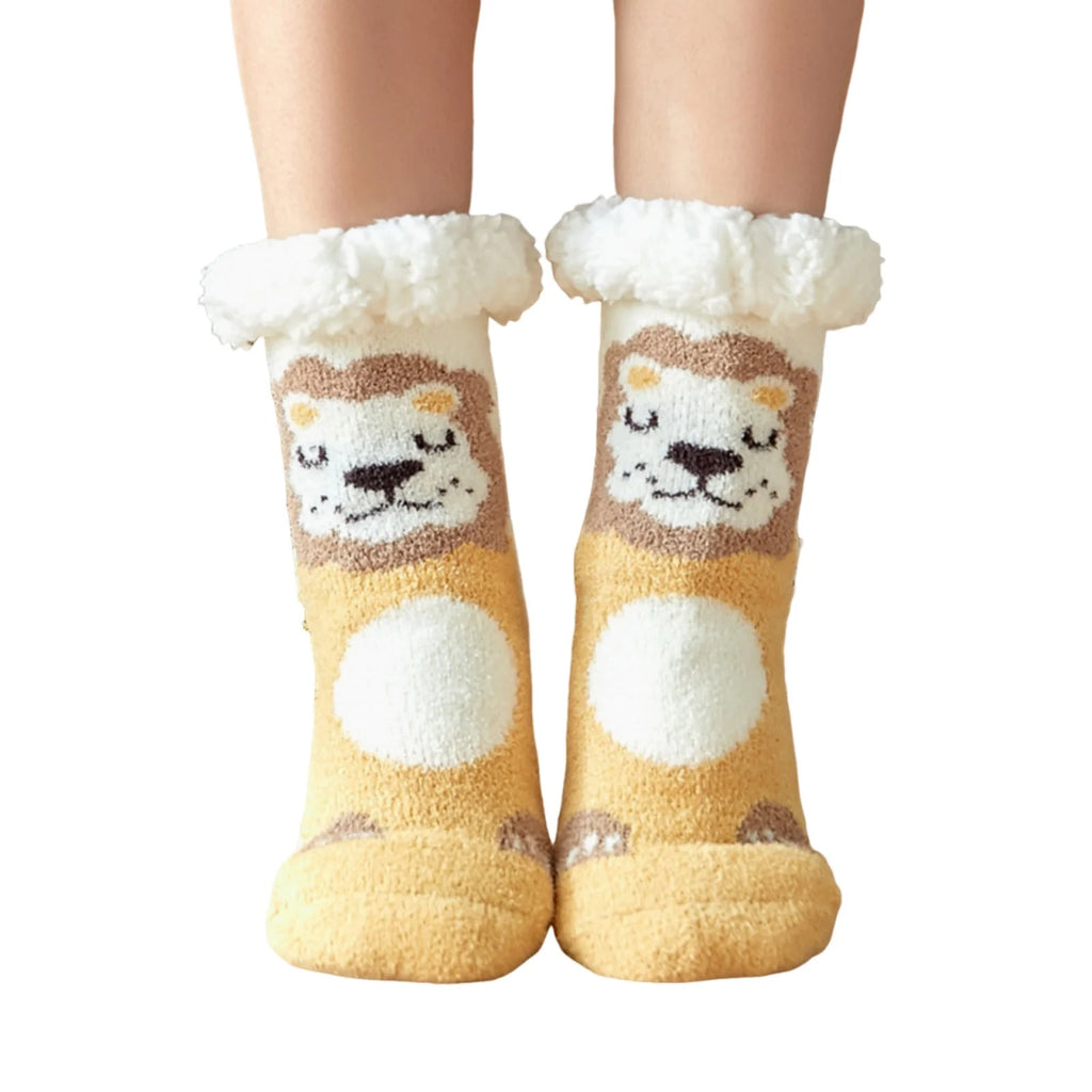 Christmas Fuzzy Slipper Socks Womens Floor Sock Soft Female Shoes Home Indoor Christmas gifts Silicone Non-slip Slipper Socks