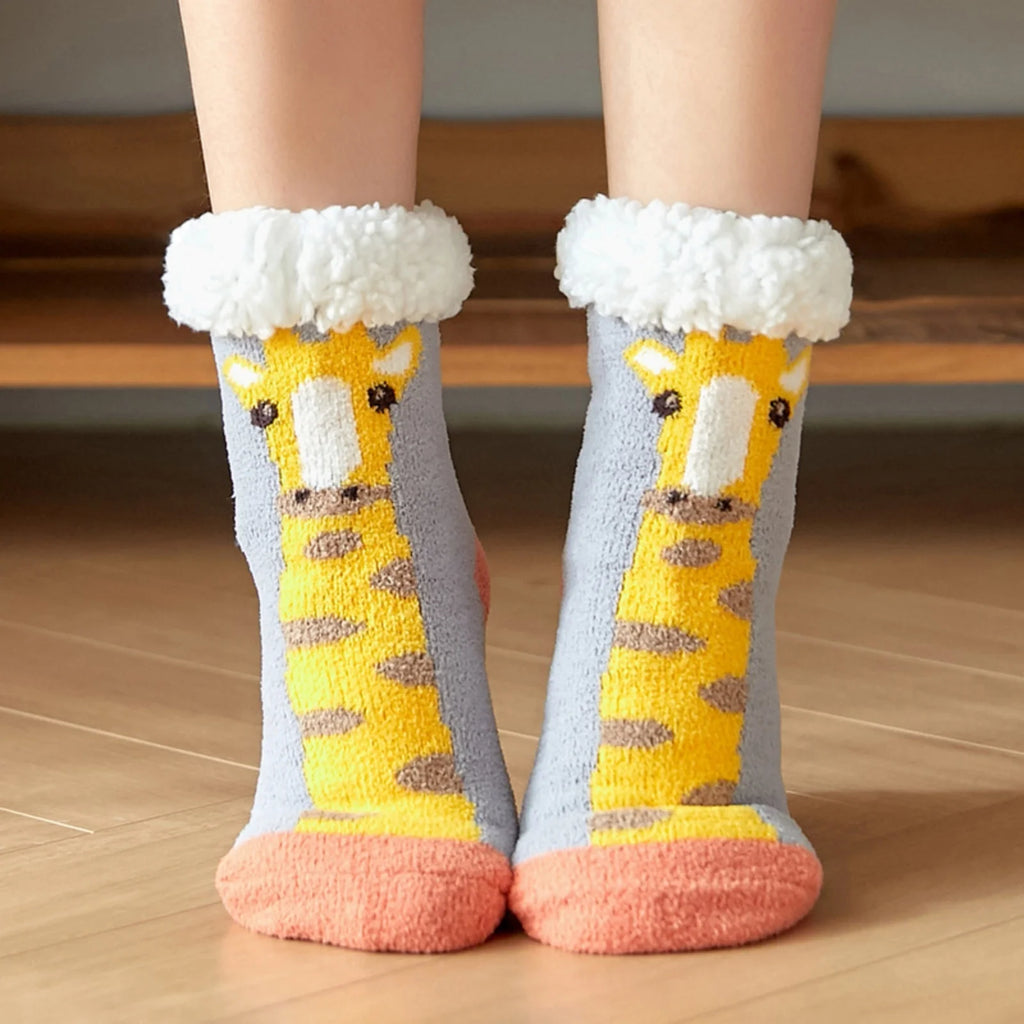 Christmas Fuzzy Slipper Socks Womens Floor Sock Soft Female Shoes Home Indoor Christmas gifts Silicone Non-slip Slipper Socks