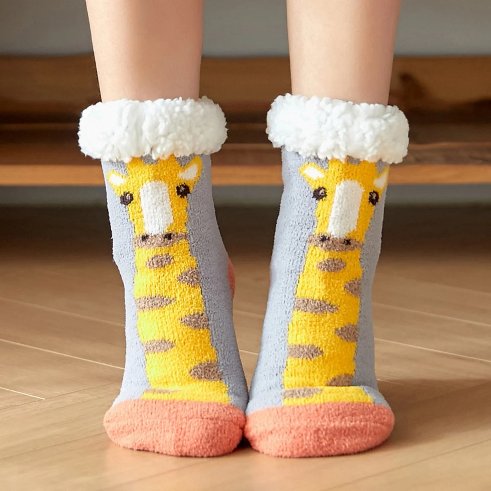 Christmas Fuzzy Slipper Socks Womens Floor Sock Soft Female Shoes Home Indoor Christmas gifts Silicone Non-slip Slipper Socks