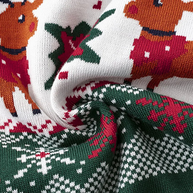 Christmas Children's Sweater 2025 New Boys Girls Autumn Winter Cartoon Deer Warm Pullover Baby Kids Unisex Knitted Jumper