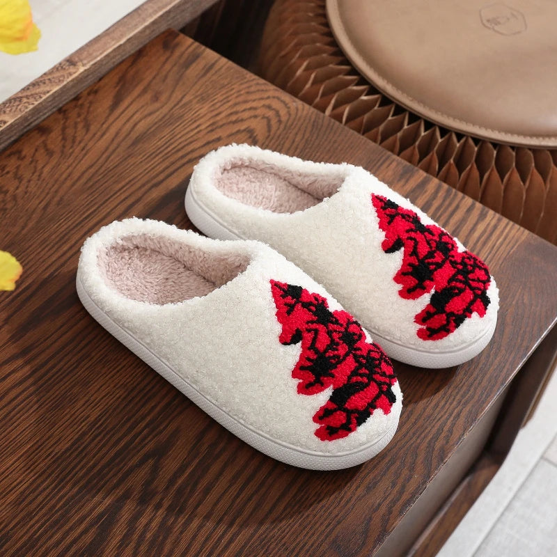 Christmas Bestseller: Grinch Cotton Slippers for Men and Women - Winter Fleece-Lined House Slippers