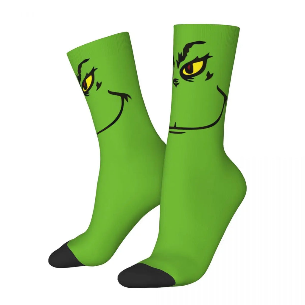 Cartoon Grinchh Xmas Socks Men's Women's Funny Happy Christmas Socks Hip Hop Spring Summer Autumn Winter Socks Gift
