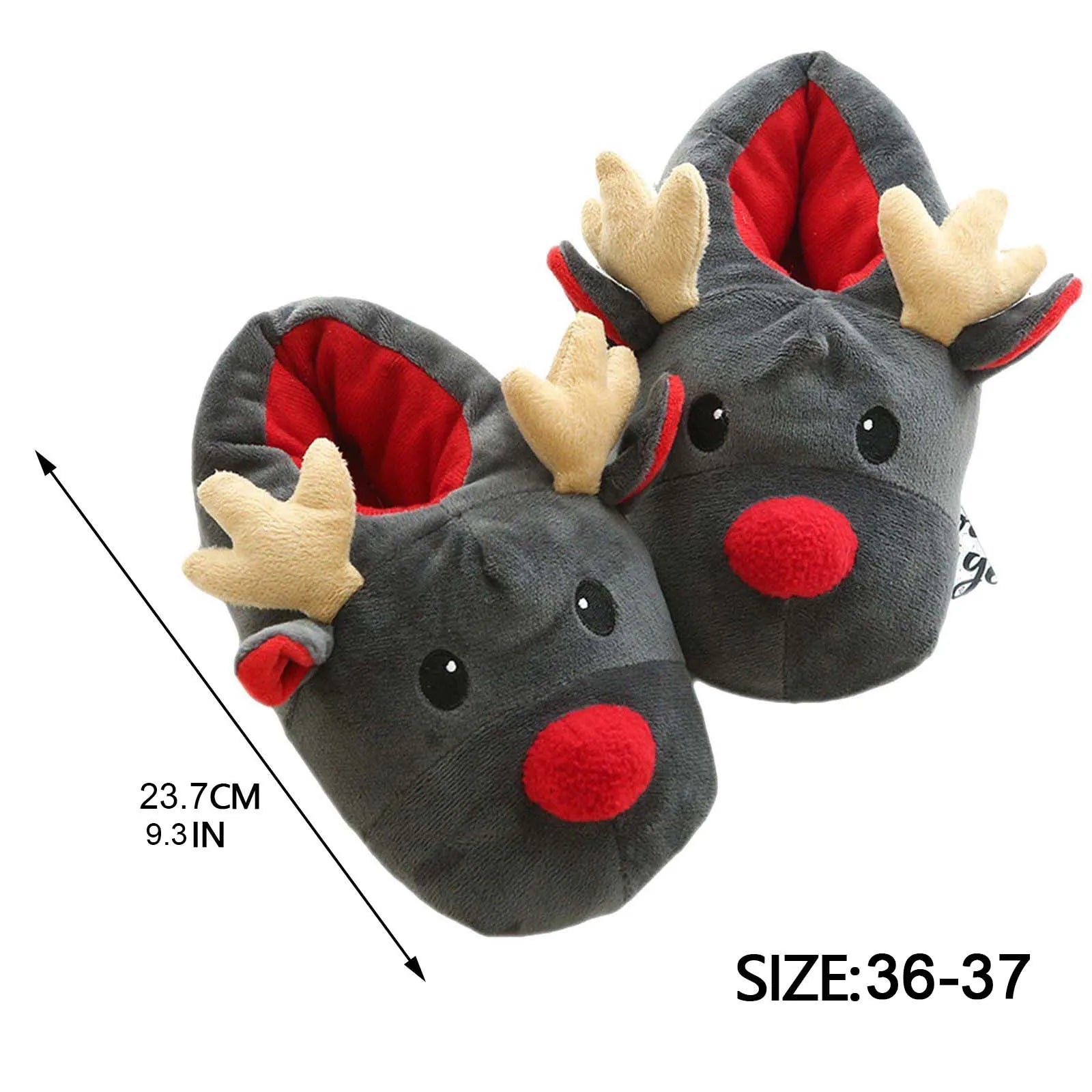 Christmas Slippers Women's Winter Soft Cotton Slippers Cute Household Shoes Warm Winter Shoes Indoor House Shoes House Shoes