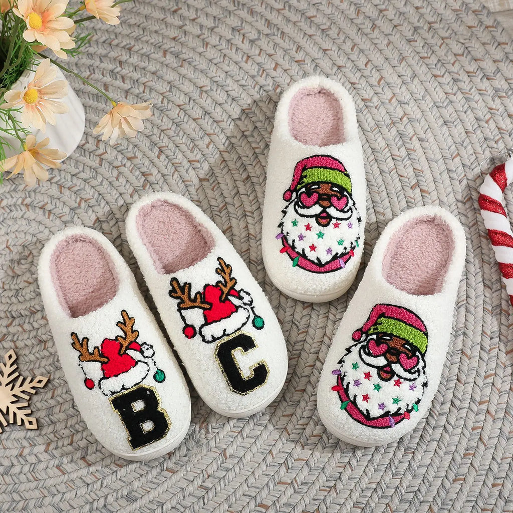 Christmas Bestseller: Grinch Cotton Slippers for Men and Women - Winter Fleece-Lined House Slippers