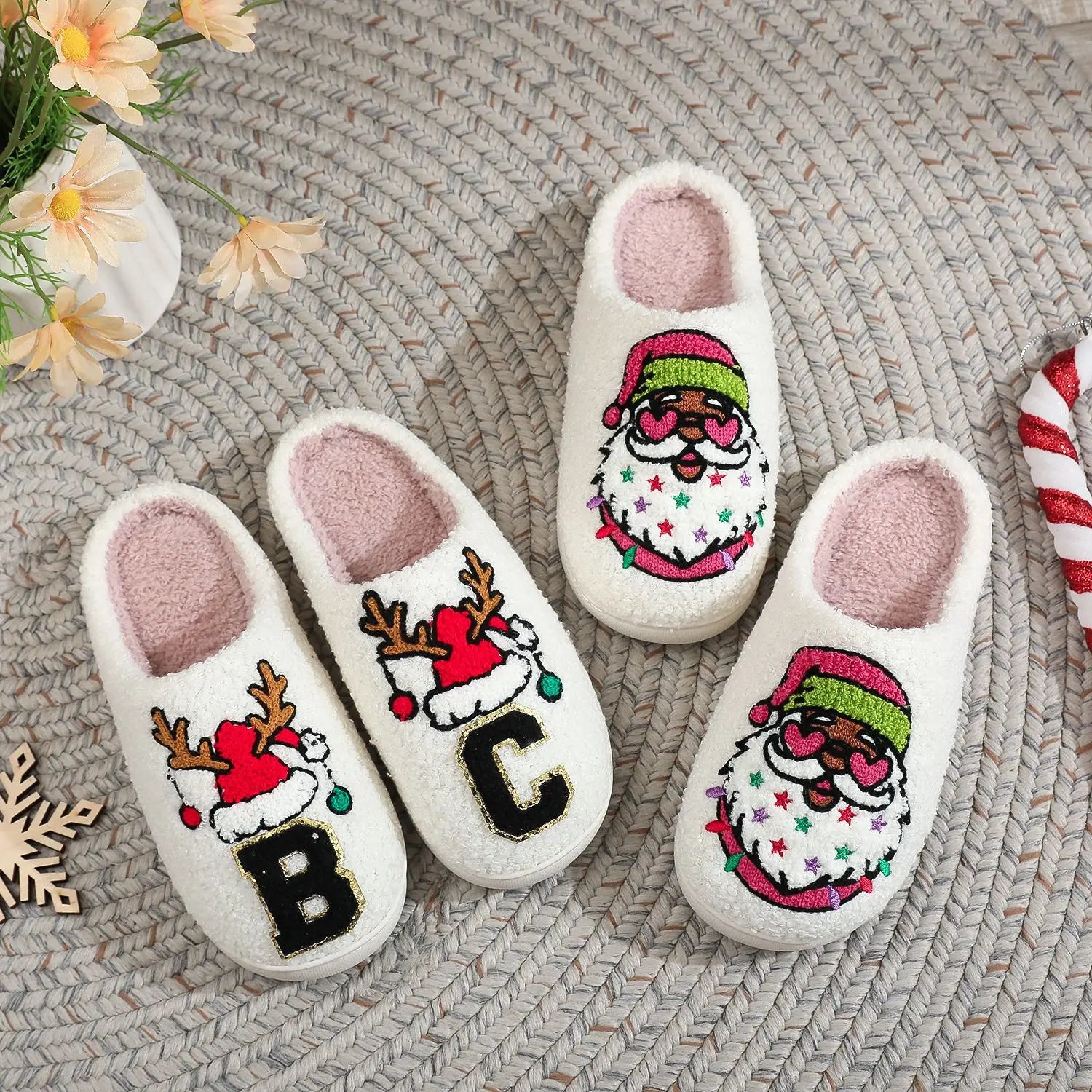 Christmas Bestseller: Grinch Cotton Slippers for Men and Women - Winter Fleece-Lined House Slippers