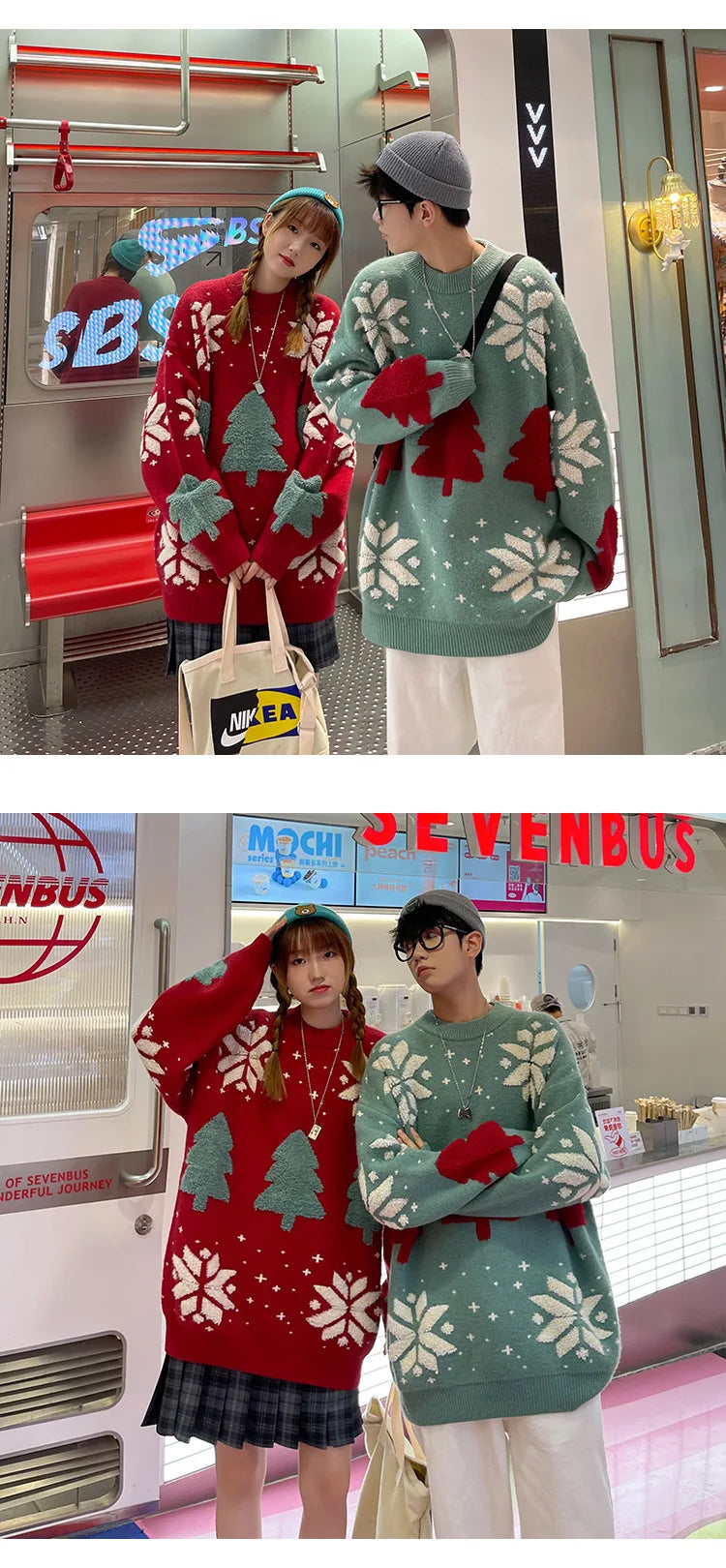 Christmas Sweater 2025 Autumn and Winter New Loose Lazy Style Winter Knitted Jacket