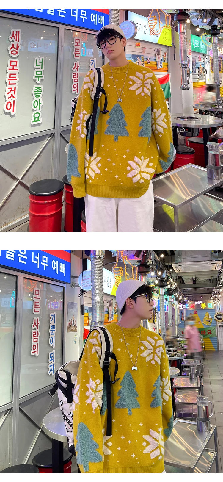 Christmas Sweater 2025 Autumn and Winter New Loose Lazy Style Winter Knitted Jacket