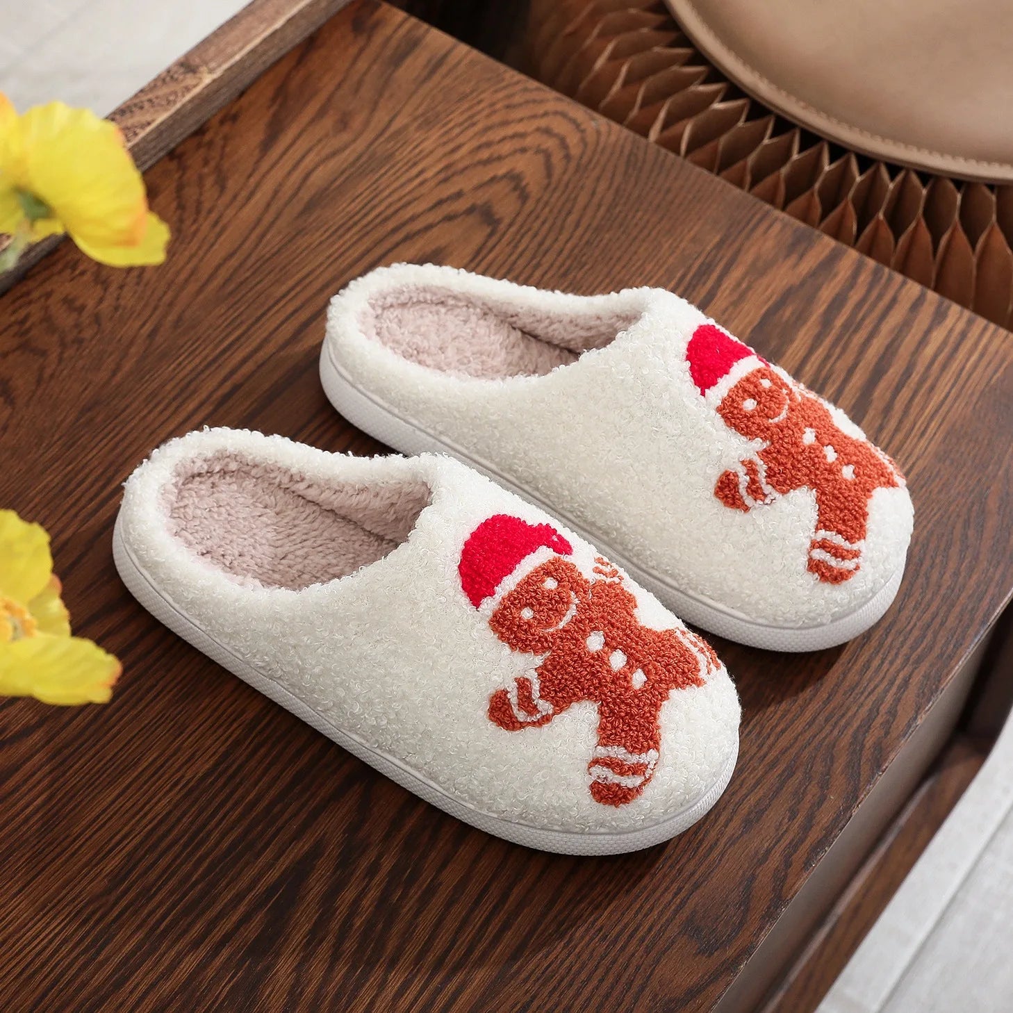 Christmas Bestseller: Grinch Cotton Slippers for Men and Women - Winter Fleece-Lined House Slippers