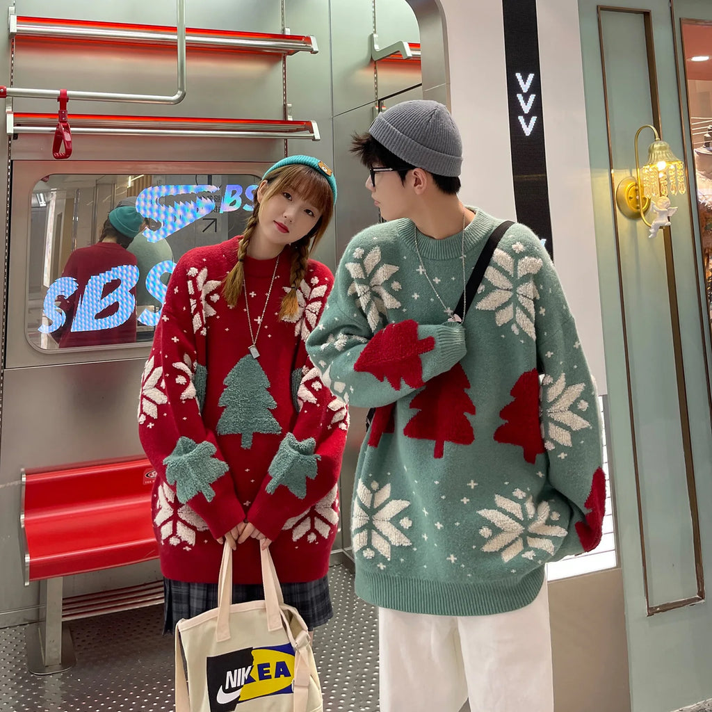 Christmas Sweater 2025 Autumn and Winter New Loose Lazy Style Winter Knitted Jacket