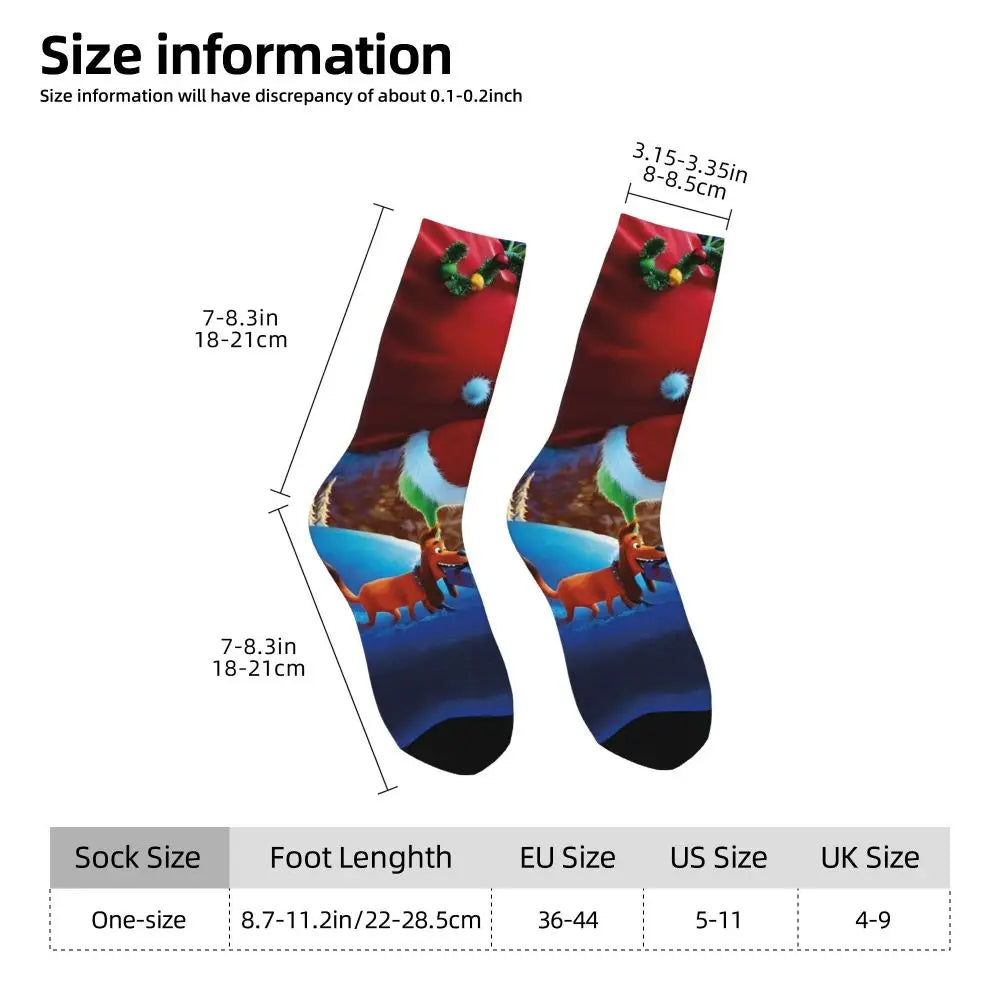 Cartoon Grinchh Xmas Socks Men's Women's Funny Happy Christmas Socks Hip Hop Spring Summer Autumn Winter Socks Gift