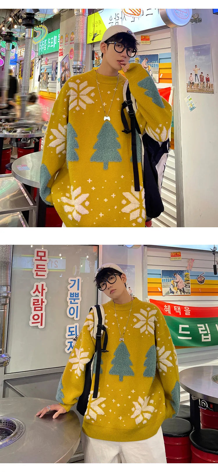 Christmas Sweater 2025 Autumn and Winter New Loose Lazy Style Winter Knitted Jacket