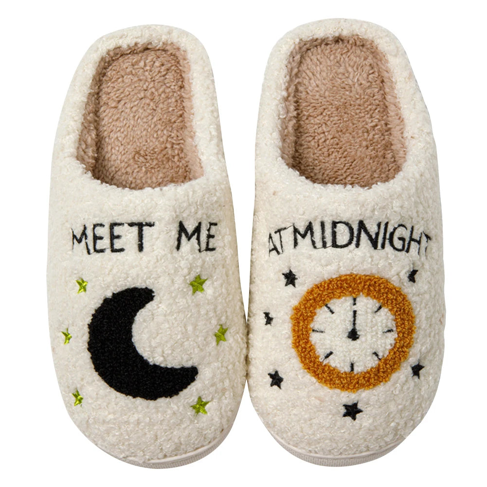 Christmas Slippers Cartoon Santa Claus Warm Slipper Anti-Slip Indoor Designer Xmas Thicken Cotton Slippers For Women Men Shoes