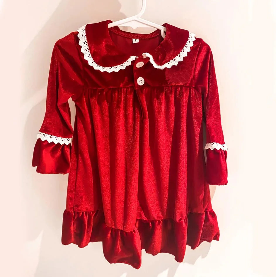 Christmas Pyjama Kids Matching Family mother kids Women Pajamas Sets Red Green Velvet Luxury Designer Boys Clothes Girls PJS