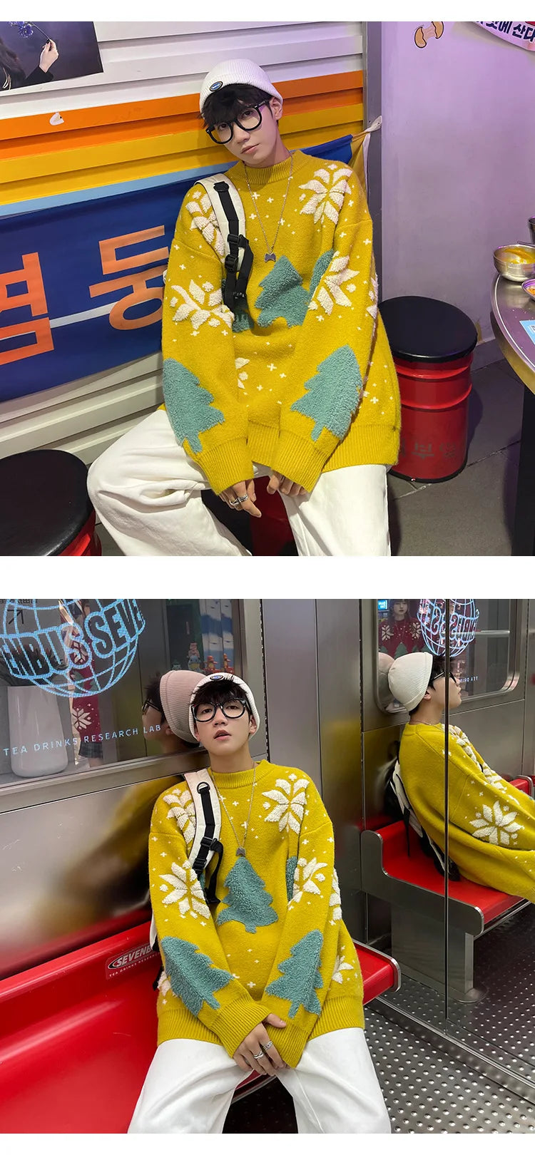 Christmas Sweater 2025 Autumn and Winter New Loose Lazy Style Winter Knitted Jacket