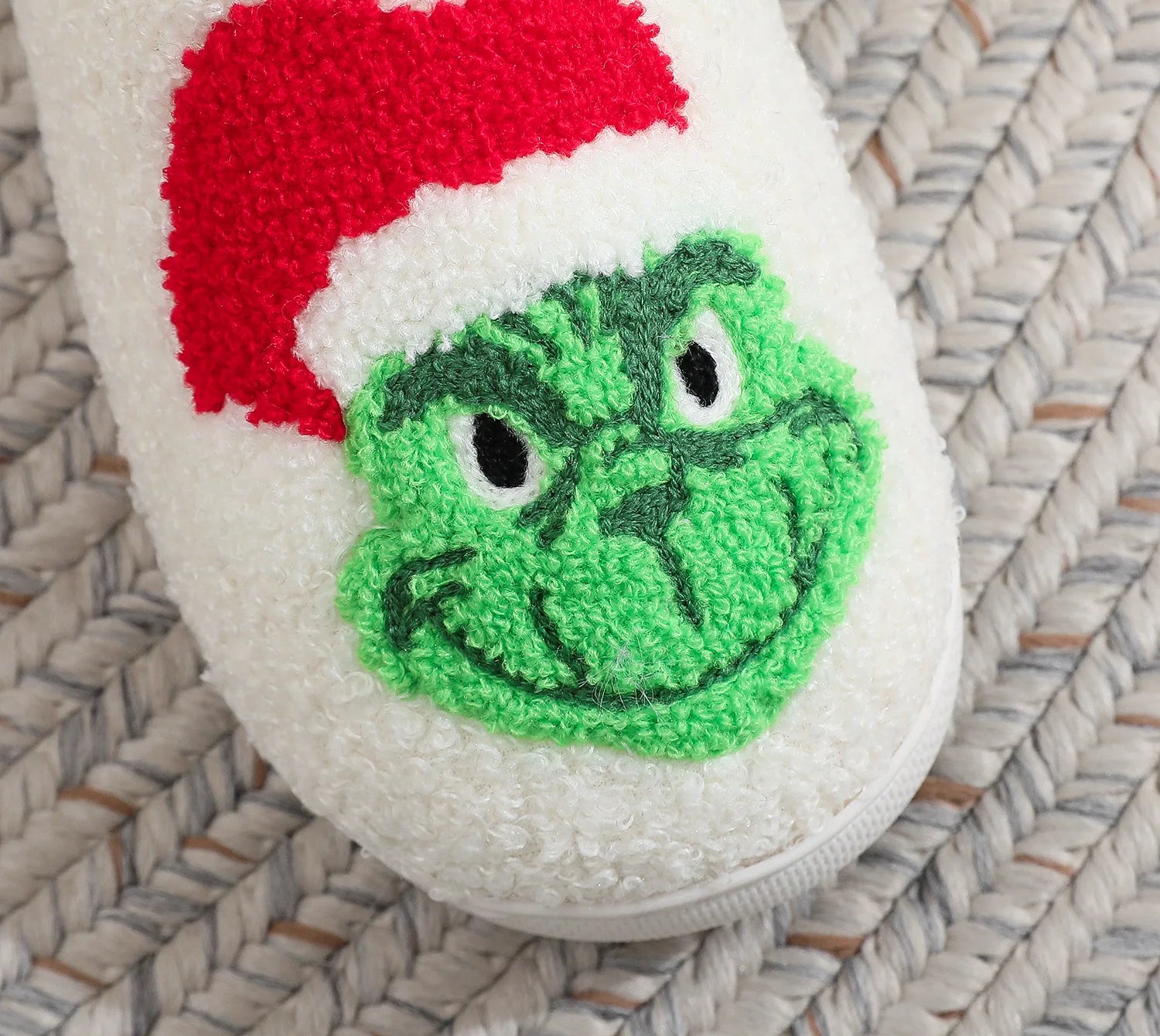 Christmas Bestseller: Grinch Cotton Slippers for Men and Women - Winter Fleece-Lined House Slippers
