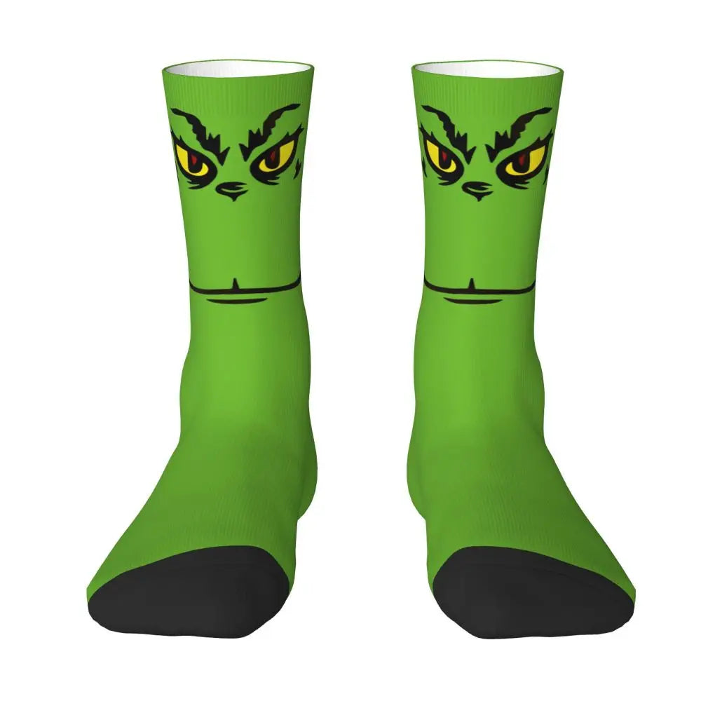 Cartoon Grinchh Xmas Socks Men's Women's Funny Happy Christmas Socks Hip Hop Spring Summer Autumn Winter Socks Gift