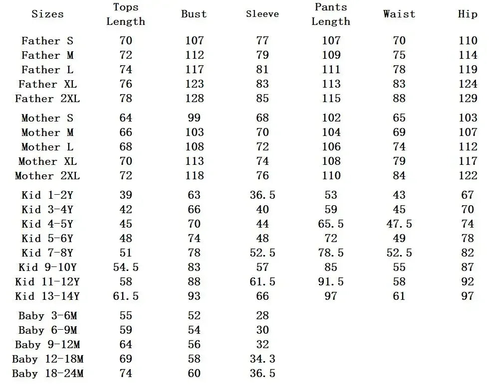 Family Matching Pajamas Set Winter Casual Loose Cartoon Printed Sleepwear Christmas Pajamas Family Look