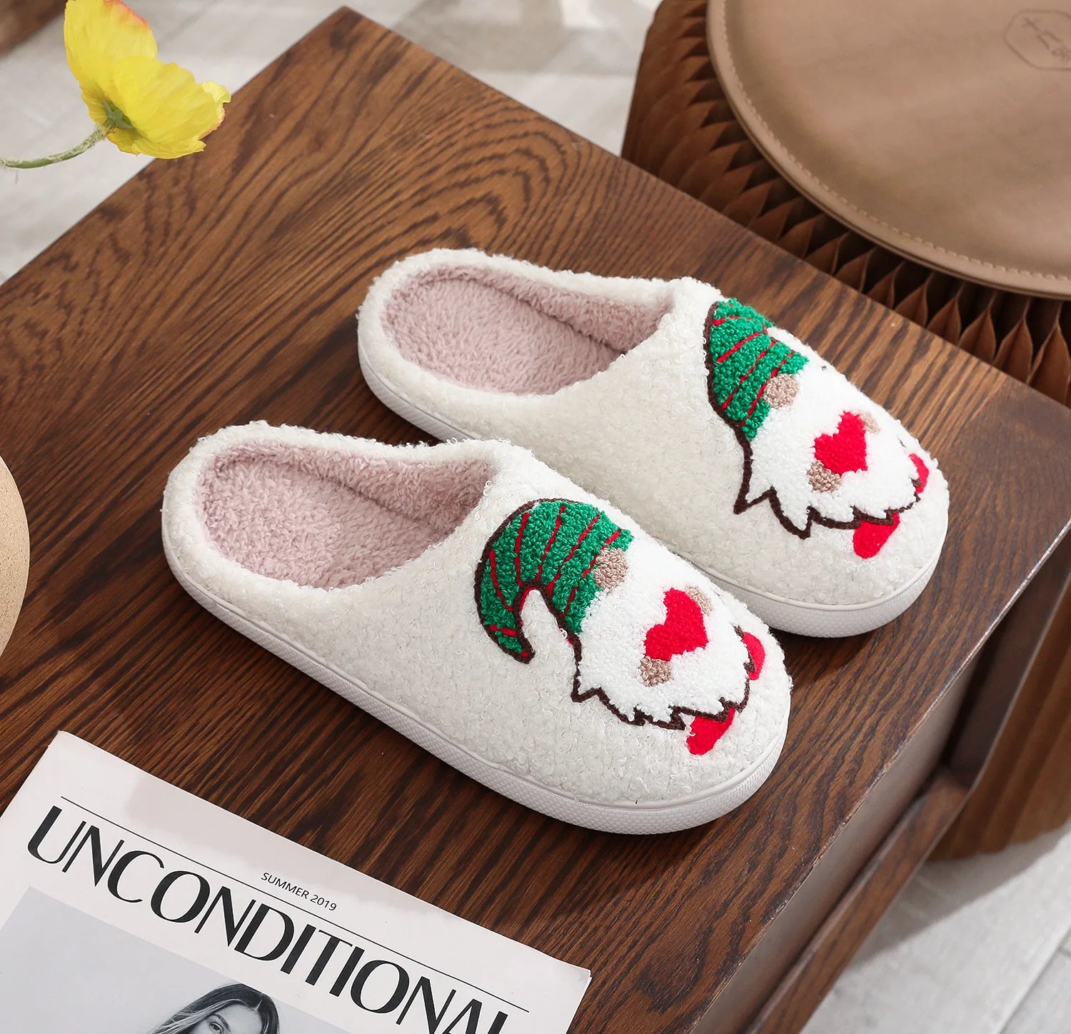 Christmas Bestseller: Grinch Cotton Slippers for Men and Women - Winter Fleece-Lined House Slippers