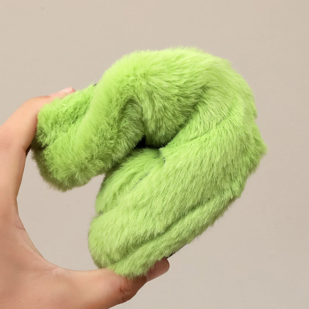 Christmas Warm Winter Cotton Slippers Couple Men Women Thick Bottom Soft Bottom Shoes Thick Non-slip Festival Decoration Gift