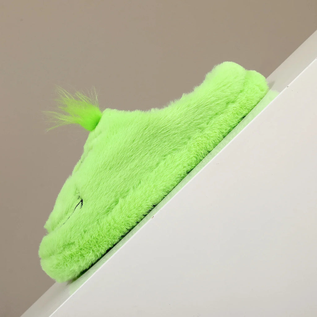 Christmas Warm Winter Cotton Slippers Couple Men Women Thick Bottom Soft Bottom Shoes Thick Non-slip Festival Decoration Gift