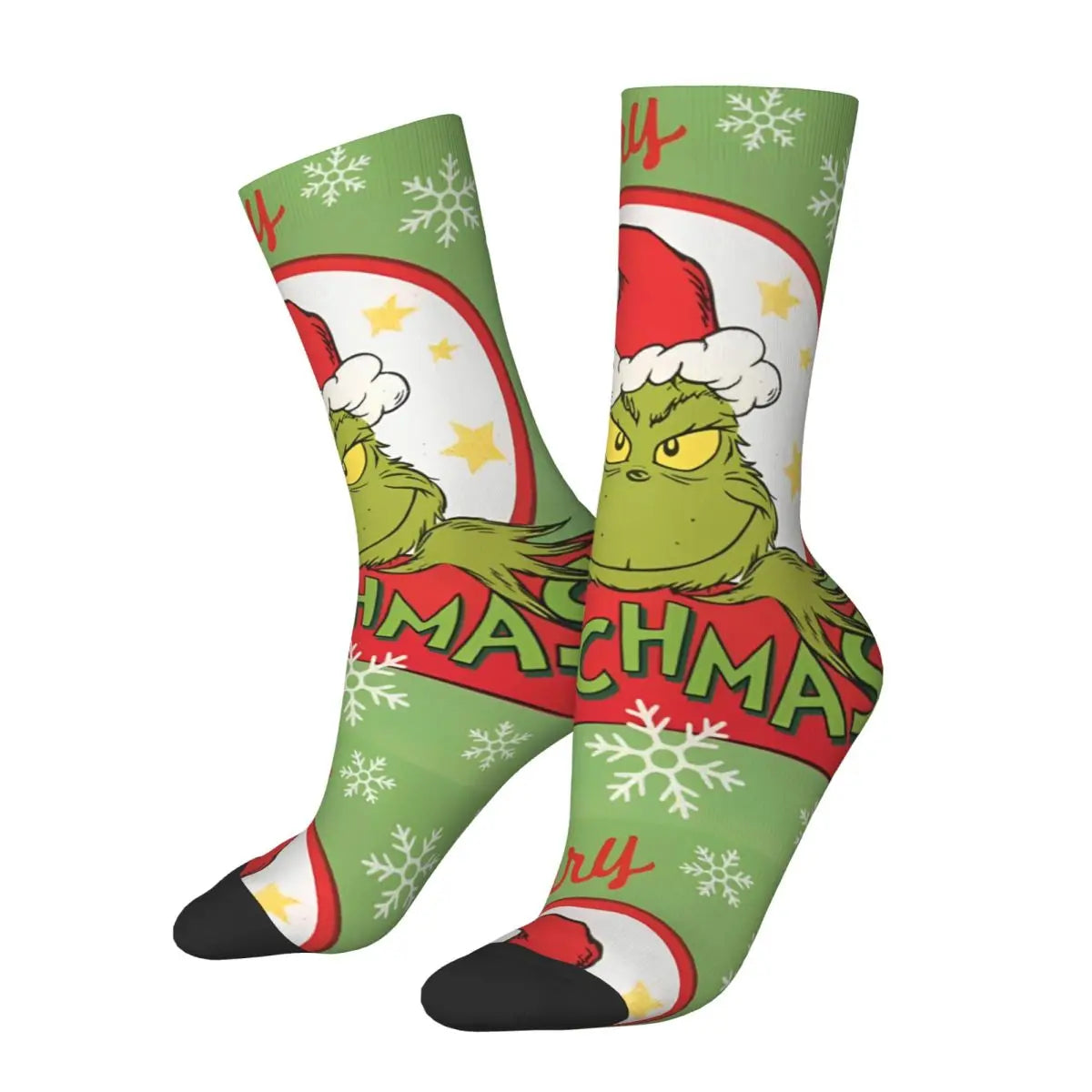 Cartoon Grinchh Xmas Socks Men's Women's Funny Happy Christmas Socks Hip Hop Spring Summer Autumn Winter Socks Gift