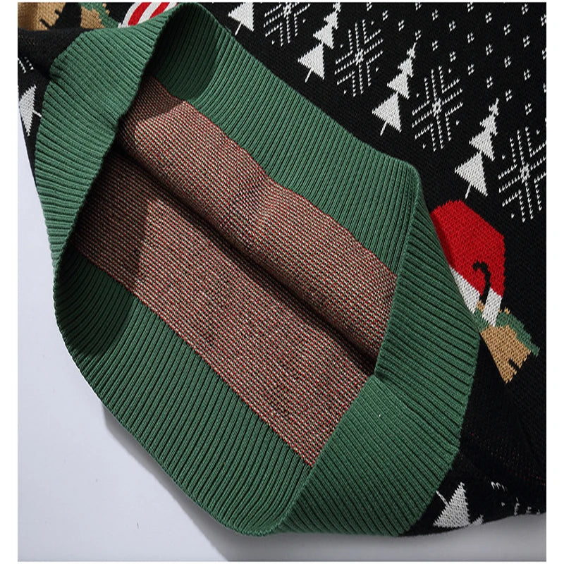 2025 Ugly Christmas Sweater For gift Santa Elf Funny Pullover Womens Mens Jerseys Loose Sweaters Tops Autumn Winter Clothing Top