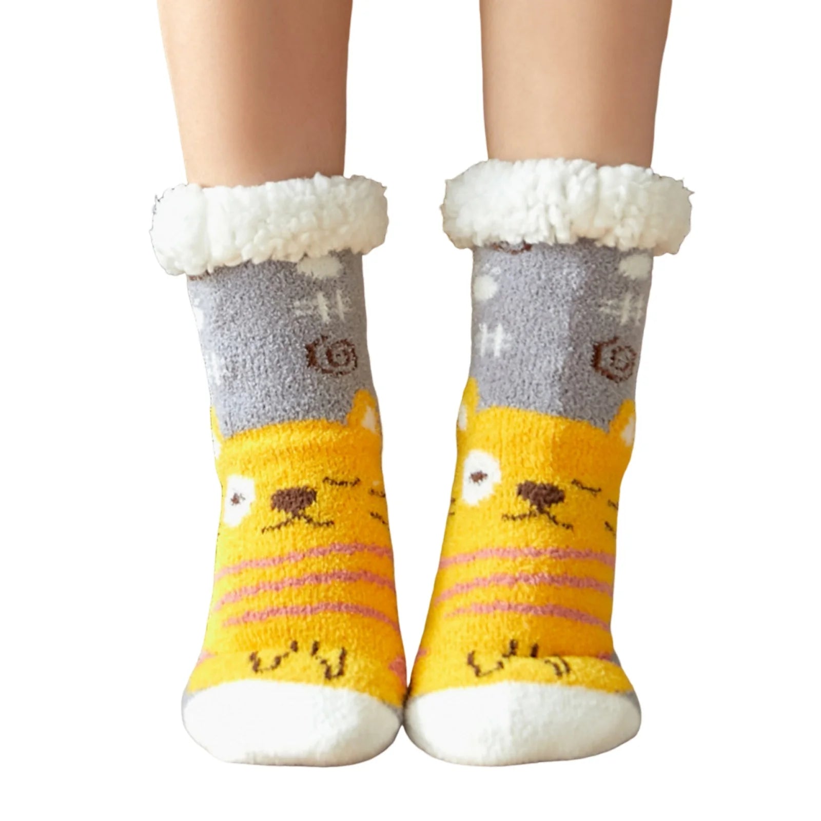 Christmas Fuzzy Slipper Socks Womens Floor Sock Soft Female Shoes Home Indoor Christmas gifts Silicone Non-slip Slipper Socks